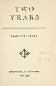 Two Years by Liam O'Flaherty