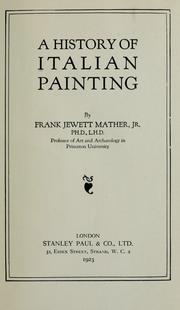 Cover of: A history of Italian painting