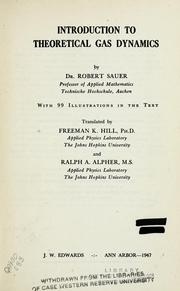 Cover of: Introduction to theoretical gas dynamics by R. Sauer