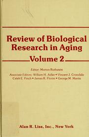 Cover of: Review of biological research in aging by Morton Rothstein