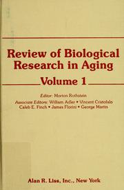 Cover of: Review of Biological Research in Aging (Review of Biological Research in Aging)