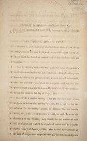 Cover of: Amendment by Mr. Swan. by Confederate States of America. Congress. House of Representatives