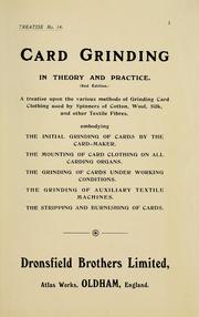 Card grinding in theory and practice by Dronsfield Brothers Ltd