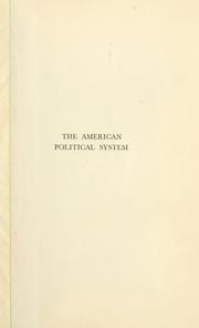 Cover of: The American political system
