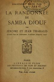 Cover of: Randonnee de samba diouf by JEROME. 1874-1953 THARAUD