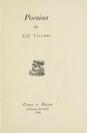 Cover of: Poesías de Gil Vicente.