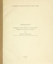 Cover of: Memorandum: Libraries in the Union of South Africa, Rhodesia and Kenya Colony by Milton James Ferguson