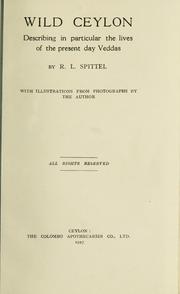 Cover of: Wild Ceylon by Spittel, R. L.