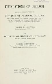 Cover of: Foundations of geology by Louis V. Pirsson