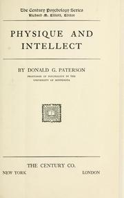 Cover of: Physique and intellect