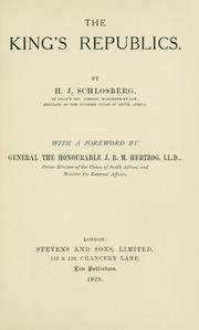 Cover of: The King's republics