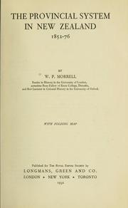 Cover of: The provincial system in New Zealand, 1852-76