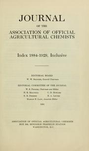 Cover of: Index 1884-1929, inclusive