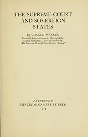 Cover of: The Supreme Court and sovereign states