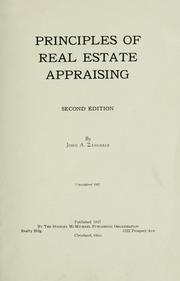 Cover of: Principles of real estate appraising. | John Adam Zangerle