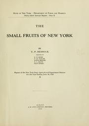 The small fruits of New York by U. P. Hedrick