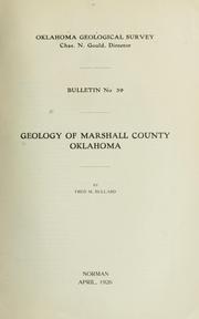 Cover of: Geology of Marshall County, Oklahoma