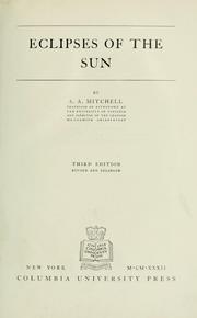 Cover of: Eclipses of the sun