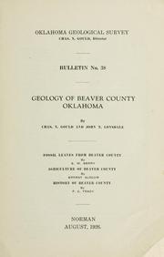 Geology of Beaver County, Oklahoma by C. N. Gould