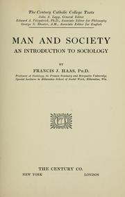 Cover of: Man and society: an introduction to sociology
