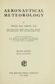 Cover of: Aeronautical meteorology by Willis Ray Gregg