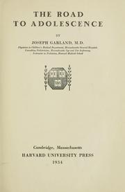 Cover of: The road to adolescence by Joseph Garland