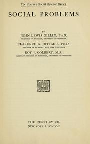 Cover of: Social problems by John Lewis Gillin