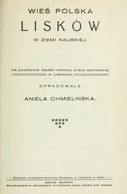 Cover of: wies polska liskow w ziemi kaliskiej by ANIELA CHMIELINSKA