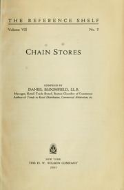Cover of: Chain stores