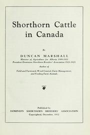Shorthorn cattle in Canada by Duncan M'Lean Marshall