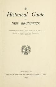 Cover of: Historical guide to New Brunswick