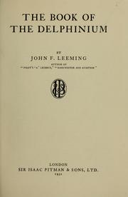 Cover of: The book of the delphinium