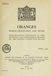 Cover of: Oranges by Great Britain. Empire Marketing Board