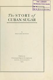 Cover of: The story of Cuban sugar