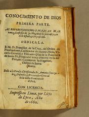 Cover of: Conocimiento de Dios by Francisco de la Cruz