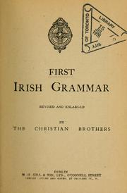 Cover of: First Irish Grammar by Christian Brothers