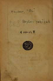 Cover of: Beyān-i ḥaḳīḳat by 'Alī Ḥaydar