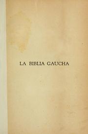 Cover of: La biblia gaucha