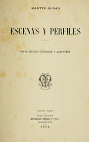 Cover of: Escenas y perfiles by Martín Aldao