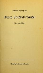 Cover of: Georg Friedrich Händel by Rudolf Steglich