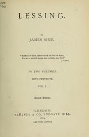 Cover of: Lessing by James Sime