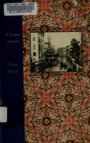 Cover of: A lume spento: and other early poems