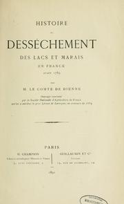 Cover of: Histoire du desséchement des lacs et marais en France avant 1789