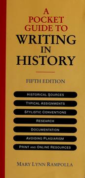 Cover of: A pocket guide to writing in history