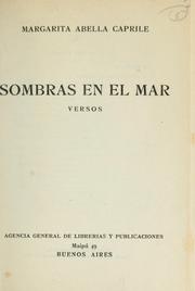 Cover of: Sombras en el mar by Margarita Abella Caprile