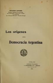 Cover of: Los orígenes de la democracia argentina