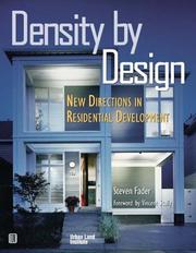 Cover of: Density by Design : New Directions in Residential Development