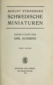 Cover of: Schwedische Miniaturen by August Strindberg