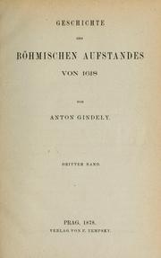 Cover of: Geschichte des dreissigjährigen Krieges by Antonín Gindely