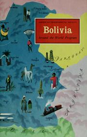 Cover of: Bolivia. by Earl Parker Hanson